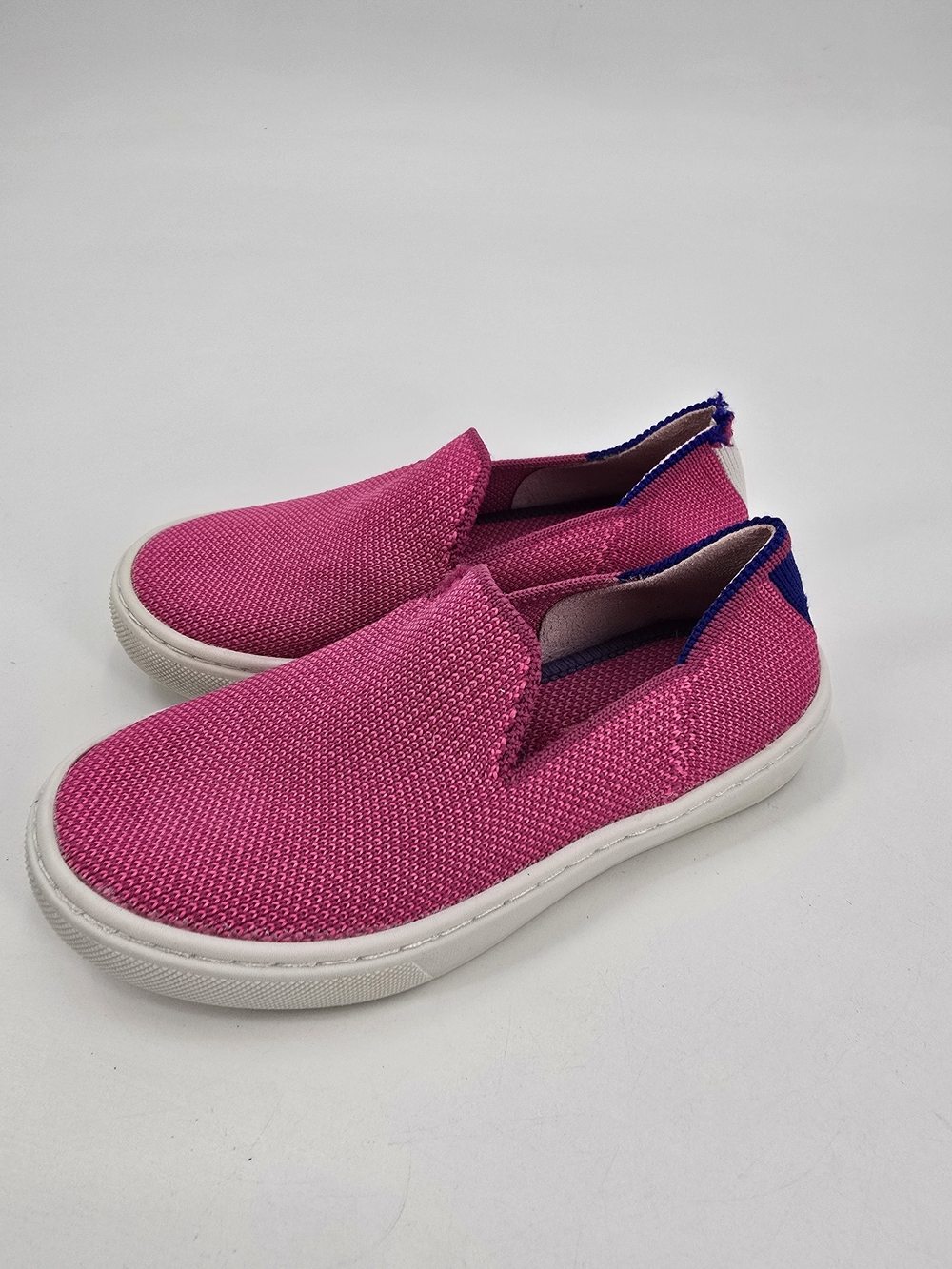 Rothy's The Kids Slip-On Knit Sneakers Girl Bubblegum Size 10 *See All Pictures*